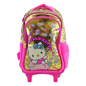 کوله پشتی چرخدار 40 سانتی هلو کیتی آبنباتی Trolly Bag - Hello Kitty